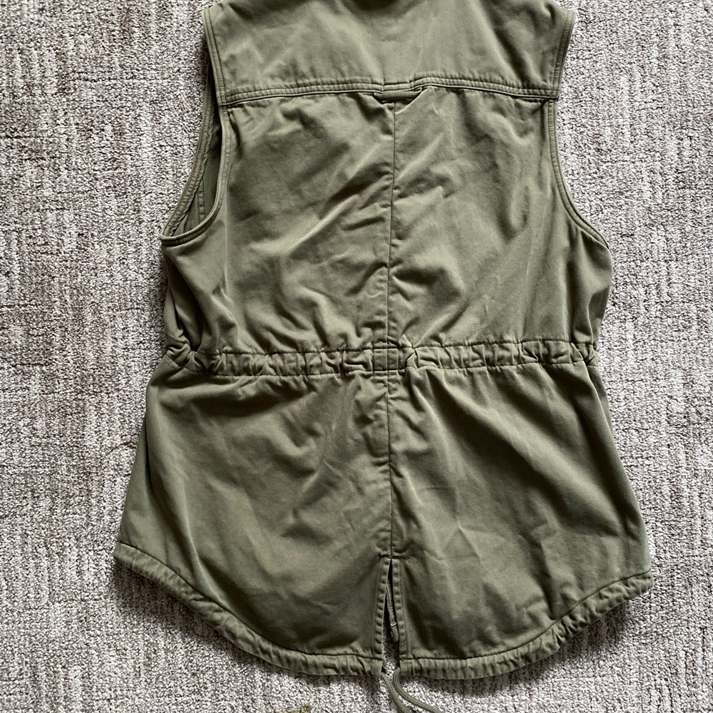 Lucky Brand Khaki Full Zip Utility Vest - Picture 4 of 6